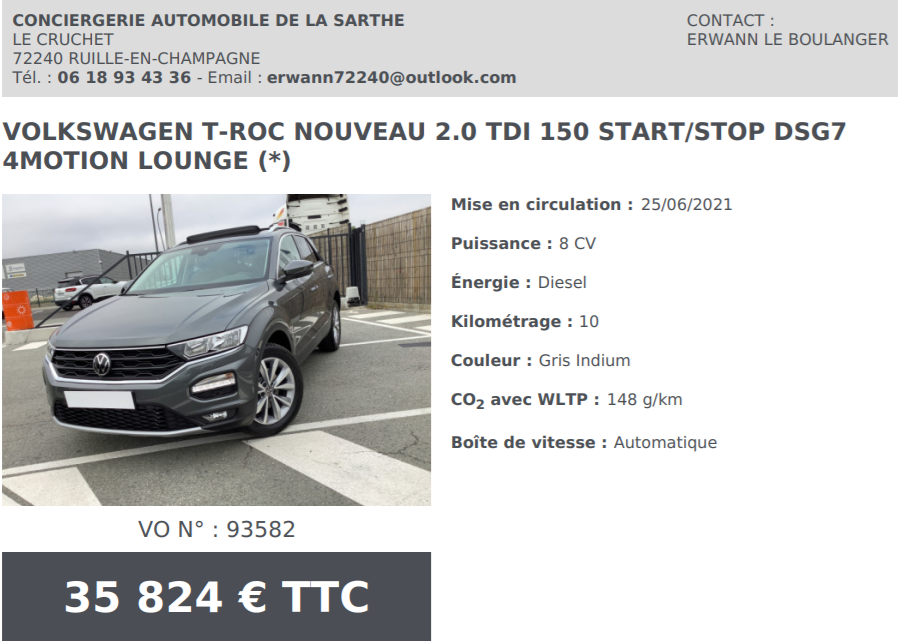 Volkswagen t roc nouveau 2 0 tdi 150 dsg7 4 motion lounge