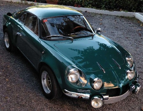 Alpine a110 verte dessus