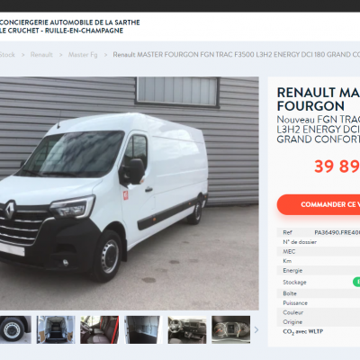 Renault master fourgon fgn trac f3500 l3h2 energy dci 180 grand confort 39890ht 1